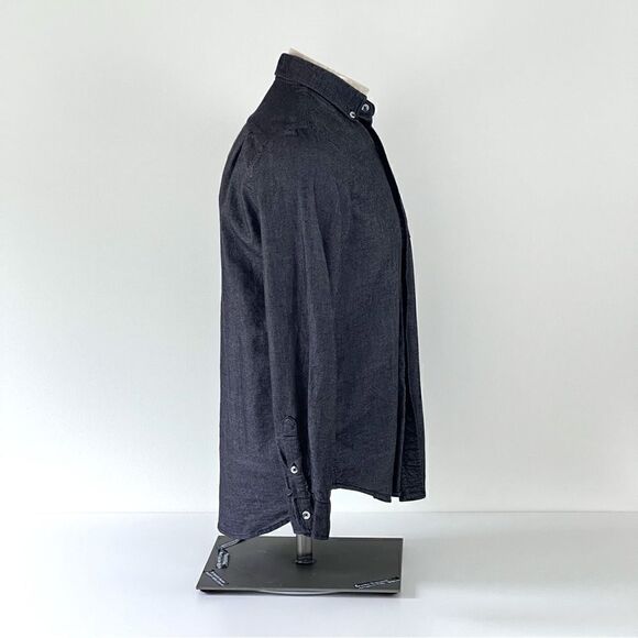 Free Fly Men's Sullivan's Bamboo Button Down Shirt Chambray Charcoal S - Picture 5 of 12